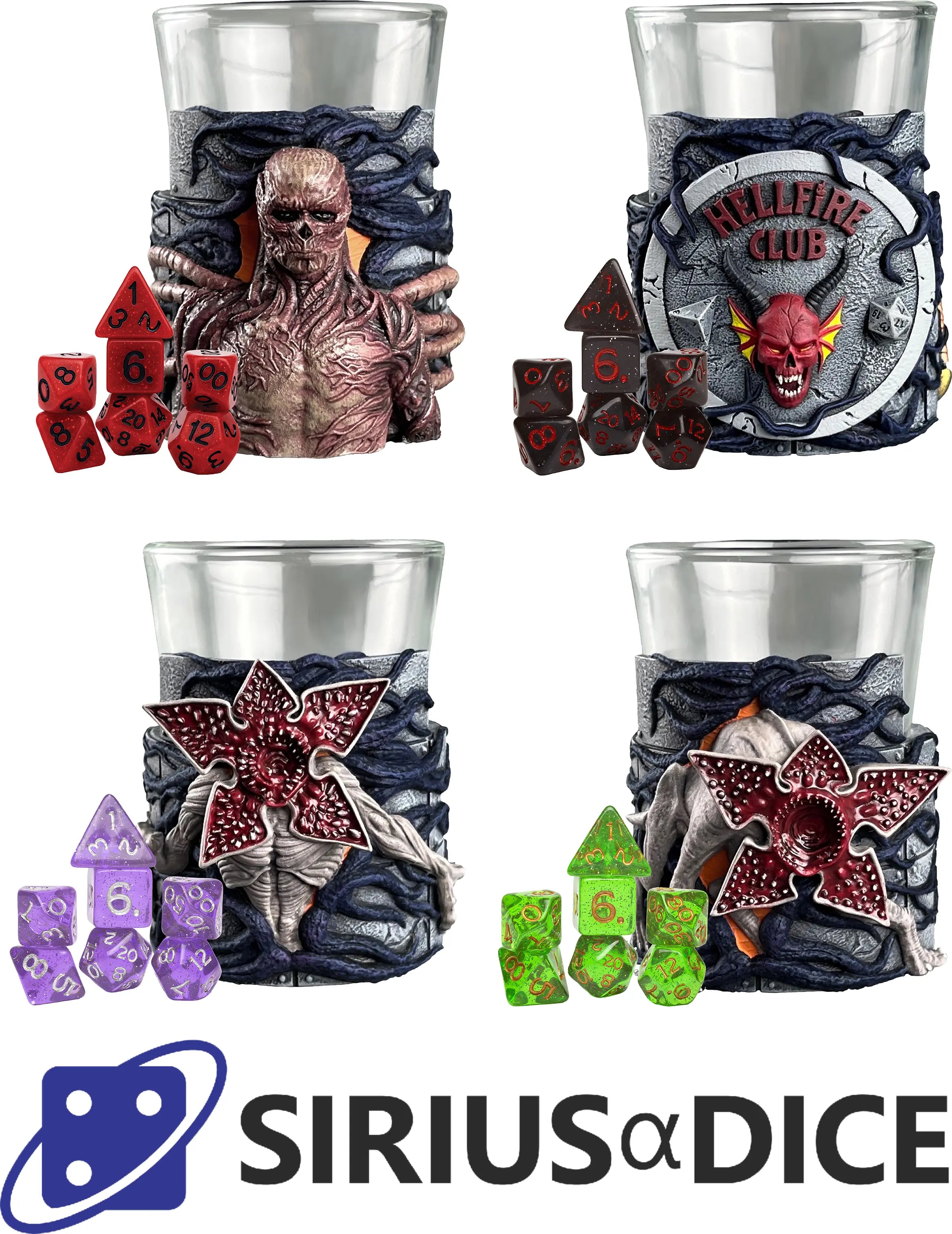 Sirius Dice Stranger Things Mini Dice Cups - Demodog & Dart | Mega City Incorporated