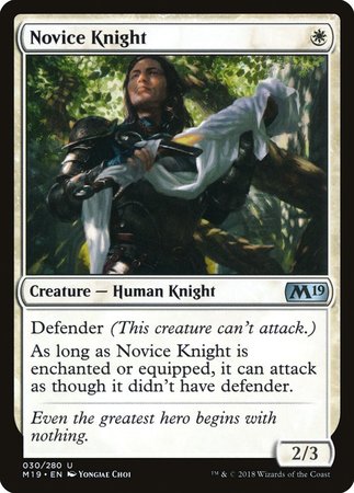 Novice Knight [Core Set 2019] | Mega City Incorporated