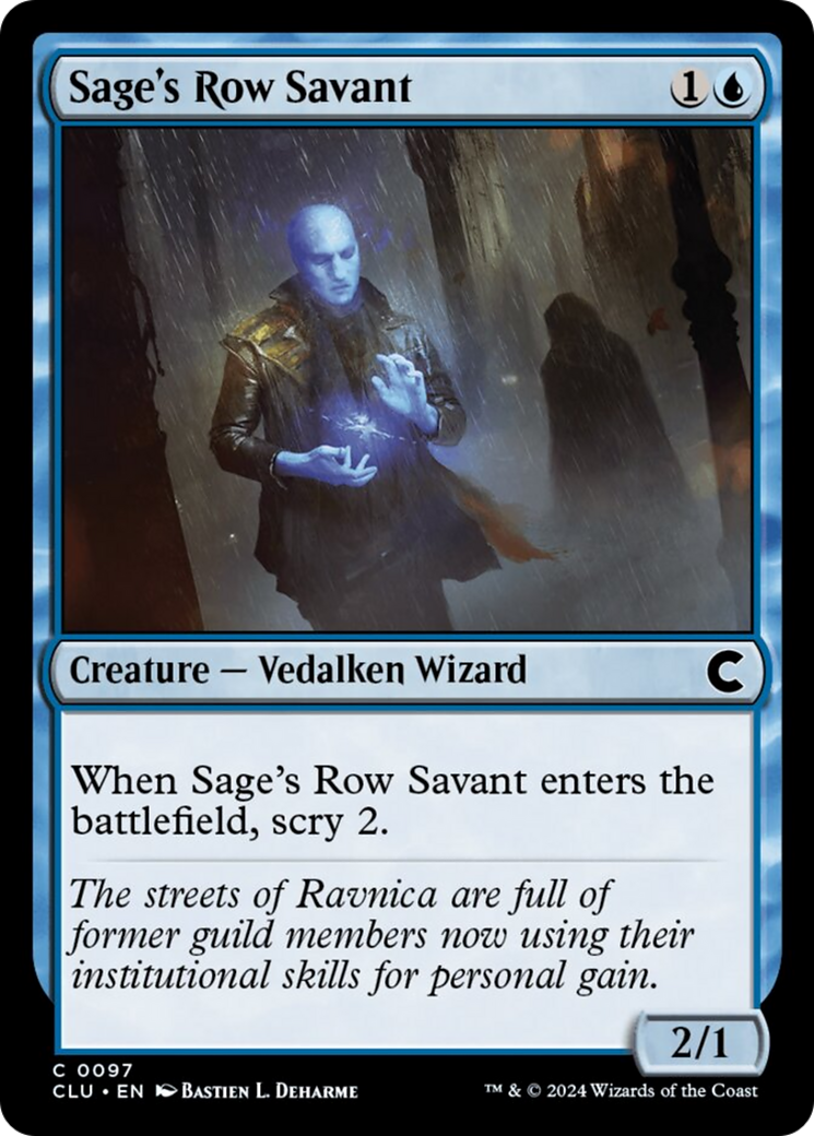 Sage's Row Savant [Ravnica: Clue Edition] | Mega City Incorporated