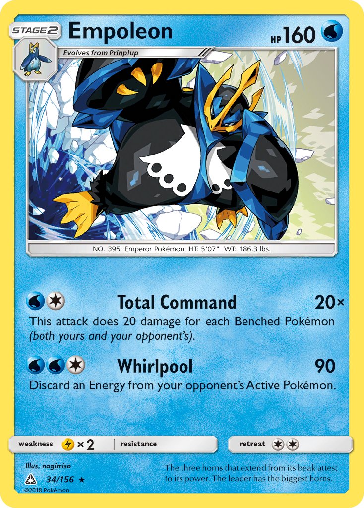 Empoleon (34/156) (Cracked Ice Holo) (Theme Deck Exclusive) [Sun & Moon: Ultra Prism] | Mega City Incorporated