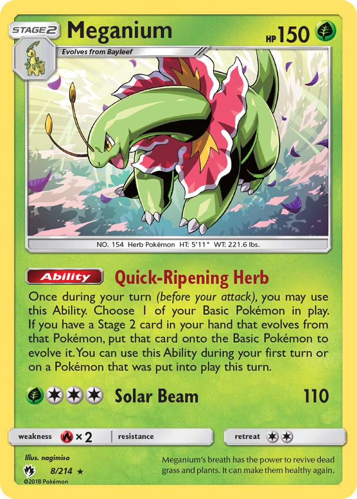 Meganium (8/214) [Sun & Moon: Lost Thunder] | Mega City Incorporated