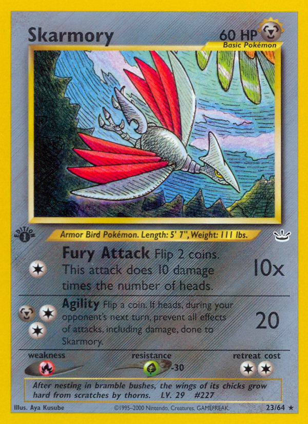 Skarmory (23/64) [Neo Revelation 1st Edition] | Mega City Incorporated