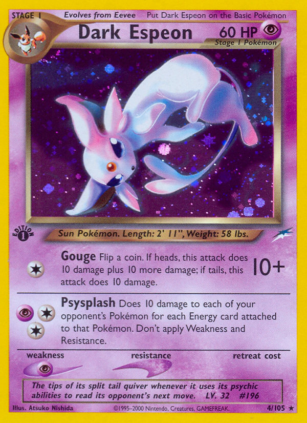 Dark Espeon (4/105) [Neo Destiny 1st Edition] | Mega City Incorporated