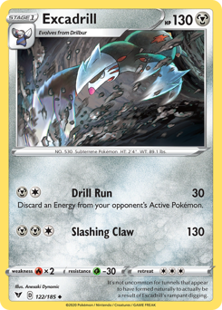 Excadrill (122/185) [Sword & Shield: Vivid Voltage] | Mega City Incorporated