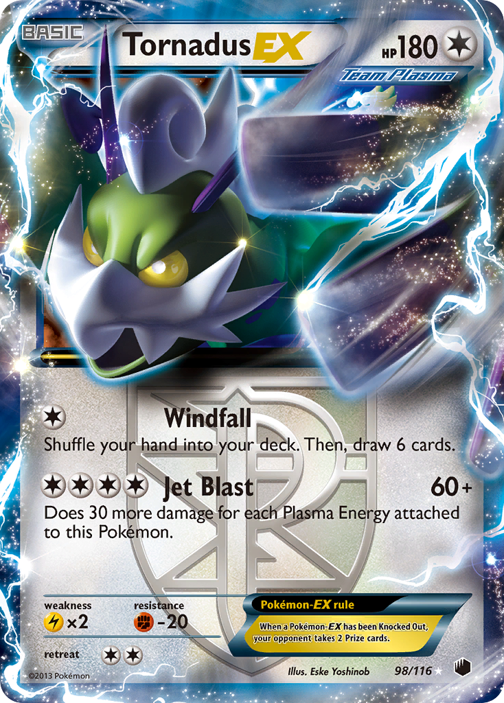 Tornadus EX (98/116) [Black & White: Plasma Freeze] | Mega City Incorporated