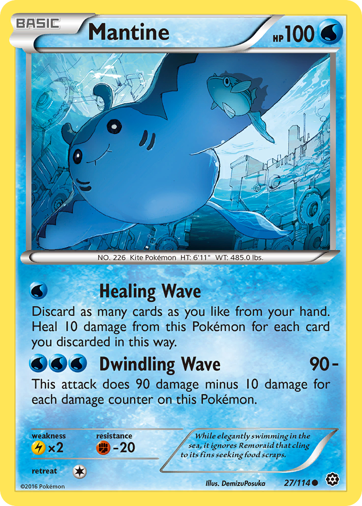 Mantine (27/114) [XY: Steam Siege] | Mega City Incorporated