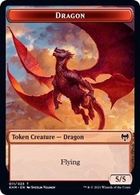 Dragon // Thopter Double-sided Token [Kaldheim Commander Tokens] | Mega City Incorporated