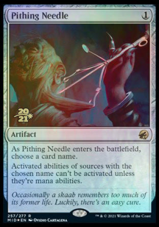 Pithing Needle [Innistrad: Midnight Hunt Prerelease Promos] | Mega City Incorporated