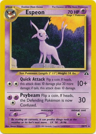 Espeon (20/75) [Neo Discovery Unlimited] | Mega City Incorporated