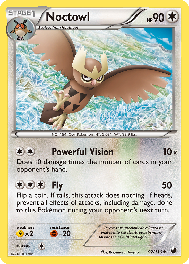 Noctowl (92/116) [Black & White: Plasma Freeze] | Mega City Incorporated