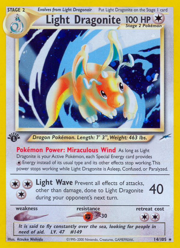 Light Dragonite (14/105) [Neo Destiny 1st Edition] | Mega City Incorporated