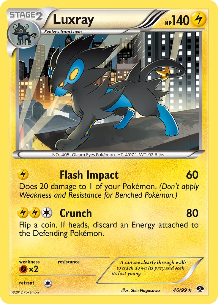 Luxray (46/99) (Cracked Ice Holo) (Blister Exclusive) [Black & White: Next Destinies] | Mega City Incorporated