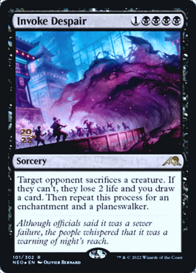 Invoke Despair [Kamigawa: Neon Dynasty Prerelease Promos] | Mega City Incorporated