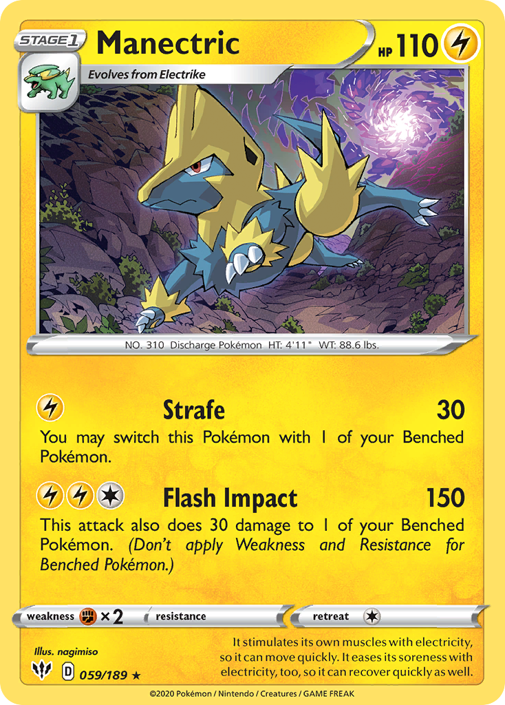 Manectric (059/189) [Sword & Shield: Darkness Ablaze] | Mega City Incorporated