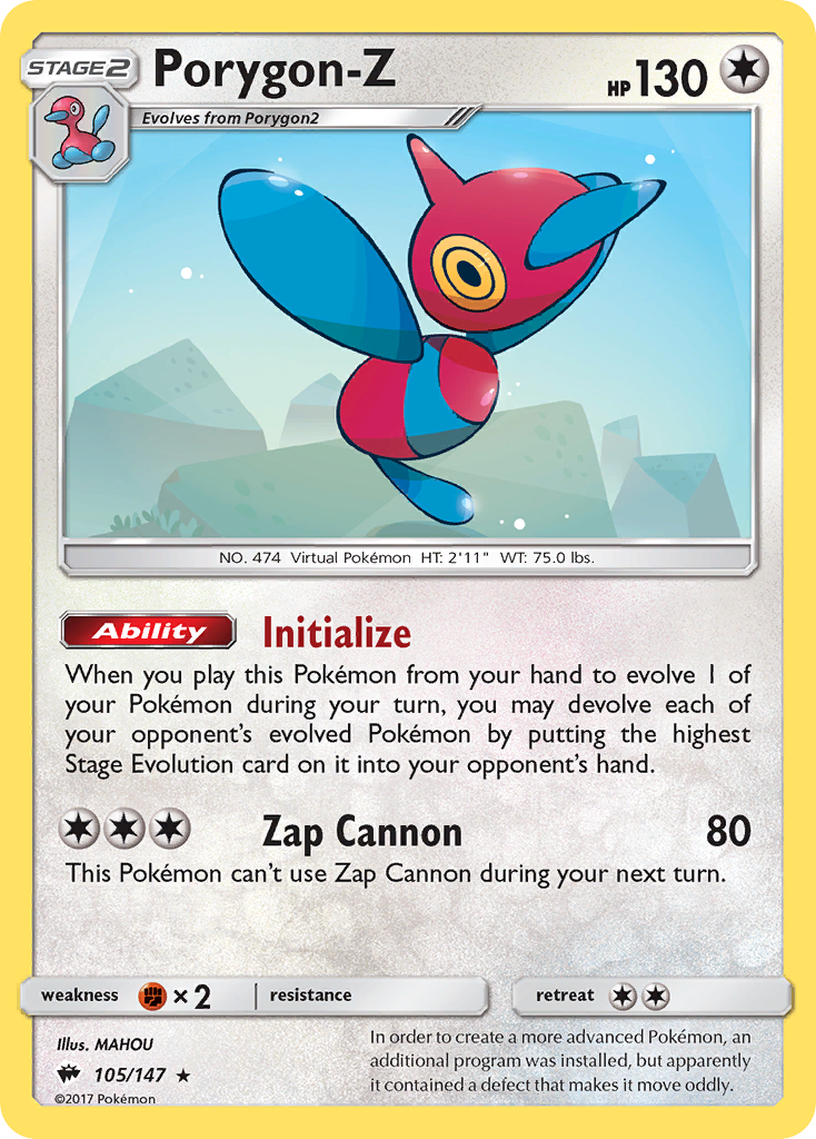 Porygon-Z (105/147) [Sun & Moon: Burning Shadows] | Mega City Incorporated