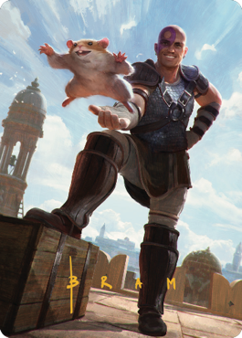 Minsc & Boo, Timeless Heroes Art Card (72) (Gold-Stamped Signature) [Commander Legends: Battle for Baldur's Gate Art Series] | Mega City Incorporated
