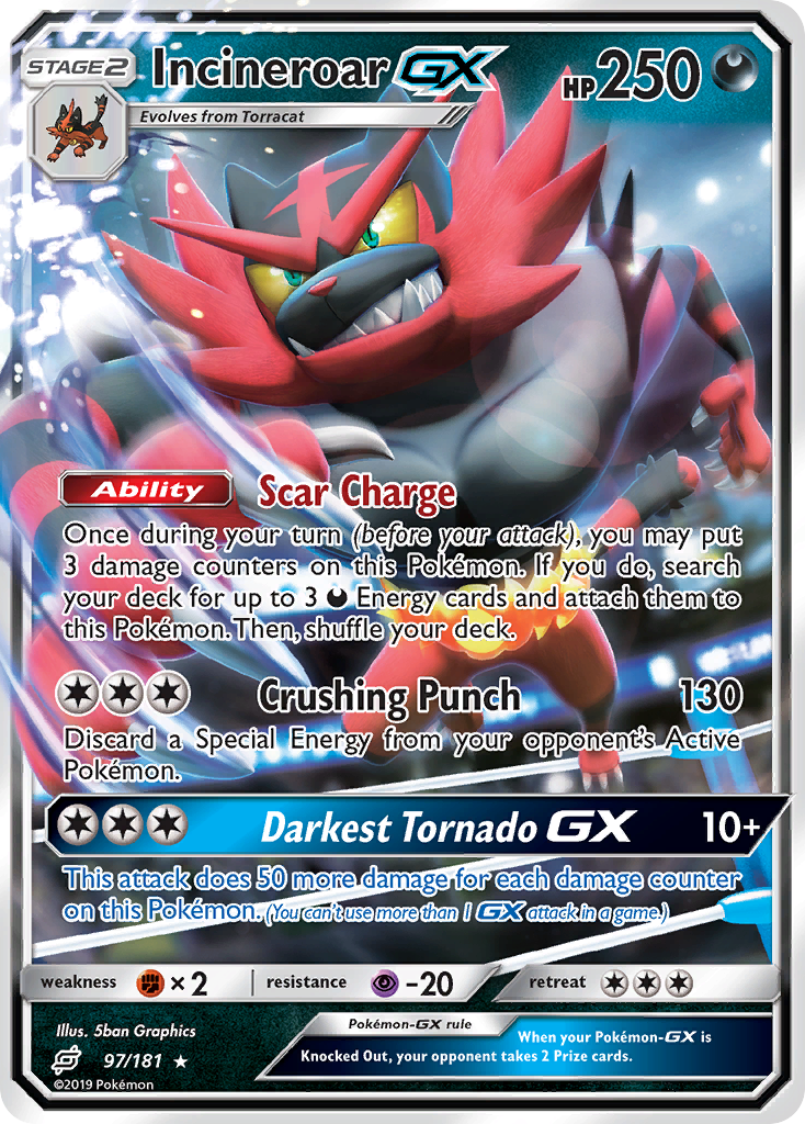 Incineroar GX (97/181) [Sun & Moon: Team Up] | Mega City Incorporated