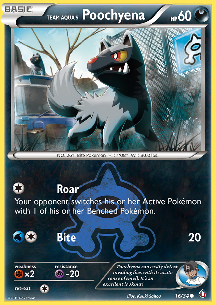 Team Aqua's Poochyena (16/34) [XY: Double Crisis] | Mega City Incorporated