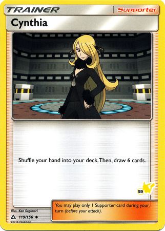 Cynthia (119/156) (Pikachu Stamp #59) [Battle Academy 2020] | Mega City Incorporated