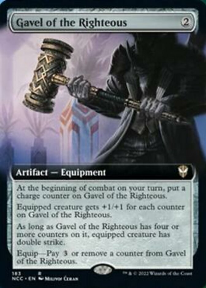 Gavel of the Righteous (Extended Art) [Streets of New Capenna Commander] | Mega City Incorporated