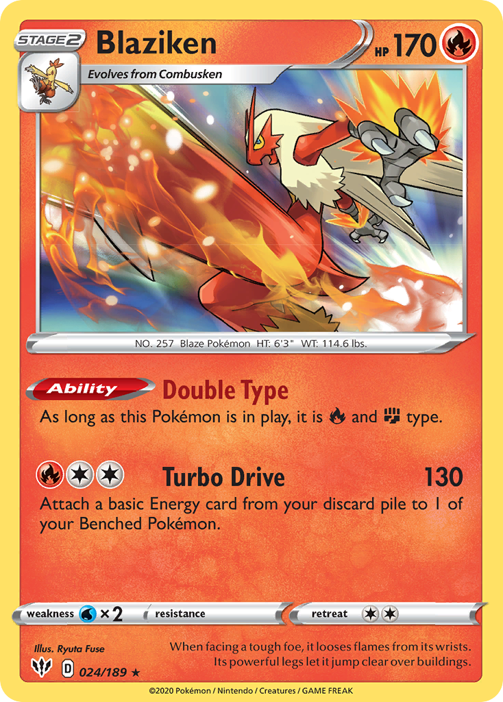 Blaziken (024/189) [Sword & Shield: Darkness Ablaze] | Mega City Incorporated