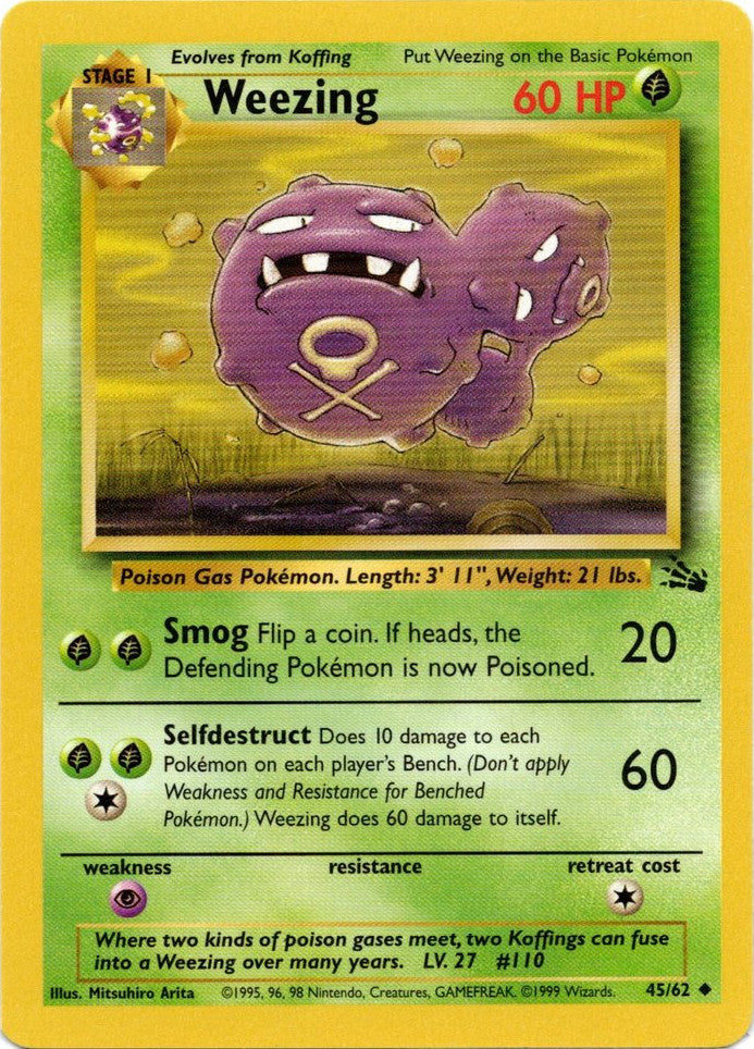 Weezing (45/62) [Fossil Unlimited] | Mega City Incorporated