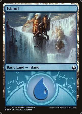 Island - Izzet (A03) [GRN Ravnica Weekend] | Mega City Incorporated