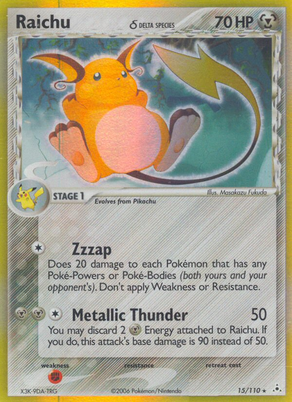 Raichu (15/110) (Delta Species) [EX: Holon Phantoms] | Mega City Incorporated