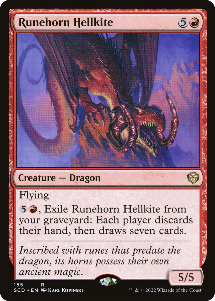 Runehorn Hellkite [Starter Commander Decks] | Mega City Incorporated