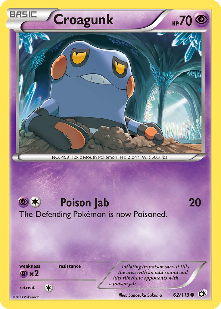 Croagunk (62/113) [Black & White: Legendary Treasures] | Mega City Incorporated