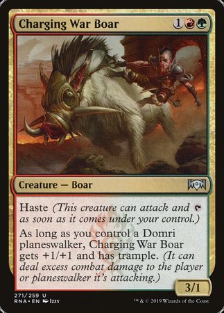 Charging War Boar [Ravnica Allegiance] | Mega City Incorporated