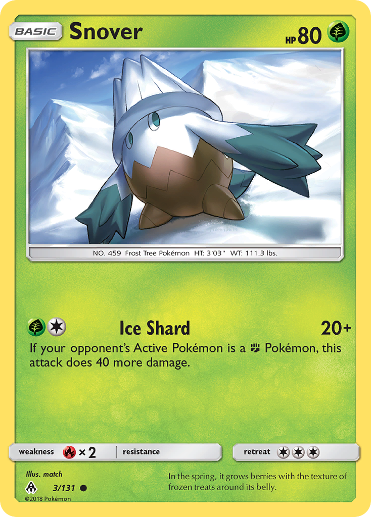 Snover (3/131) [Sun & Moon: Forbidden Light] | Mega City Incorporated