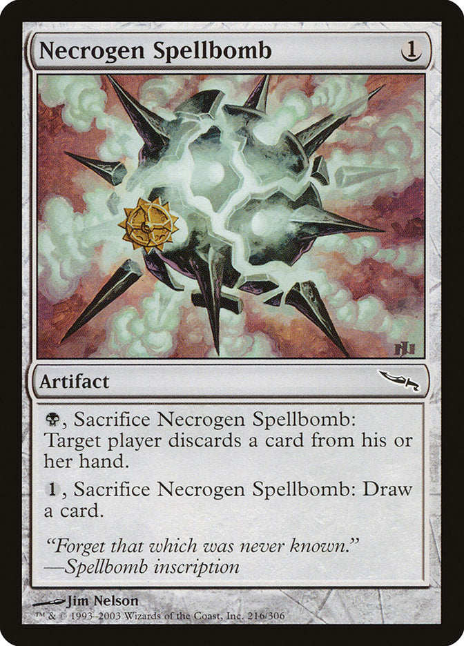 Necrogen Spellbomb [Mirrodin] | Mega City Incorporated