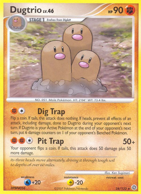 Dugtrio (24/132) [Diamond & Pearl: Secret Wonders] | Mega City Incorporated