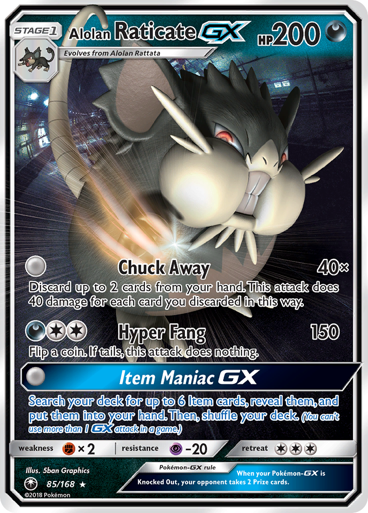 Alolan Raticate GX (85/168) [Sun & Moon: Celestial Storm] | Mega City Incorporated