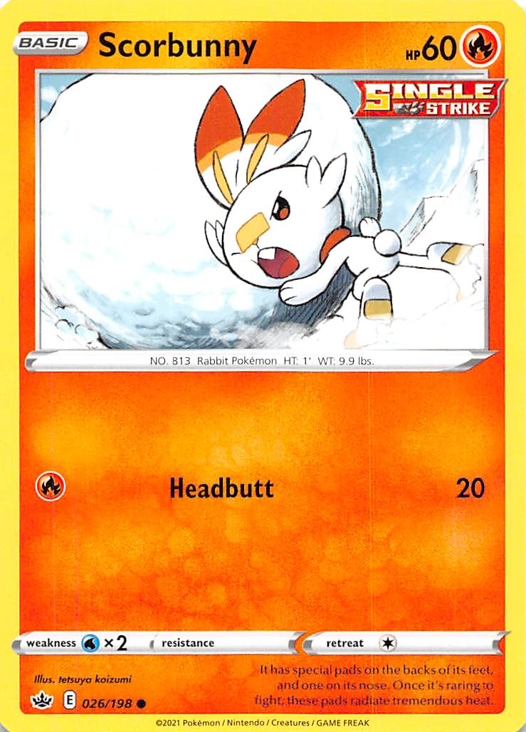 Scorbunny (026/198) [Sword & Shield: Chilling Reign] | Mega City Incorporated