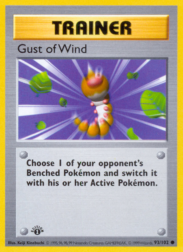 Gust of Wind (93/102) (Shadowless) [Base Set 1st Edition] | Mega City Incorporated