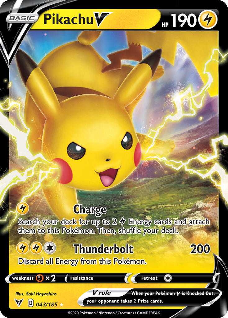 Pikachu V (043/185) [Sword & Shield: Vivid Voltage] | Mega City Incorporated