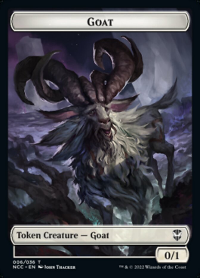 Zombie // Goat Double-sided Token [Streets of New Capenna Commander Tokens] | Mega City Incorporated