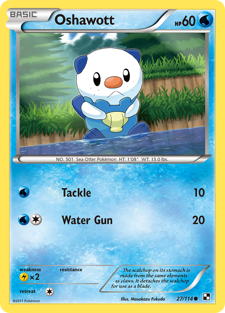 Oshawott (27/114) [Black & White: Base Set] | Mega City Incorporated