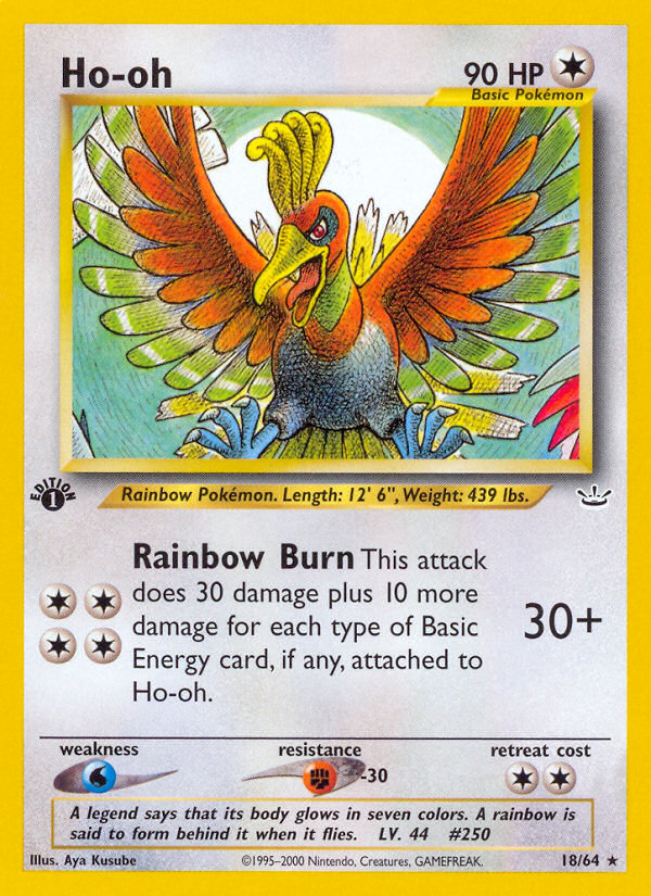 Ho-oh (18/64) [Neo Revelation 1st Edition] | Mega City Incorporated