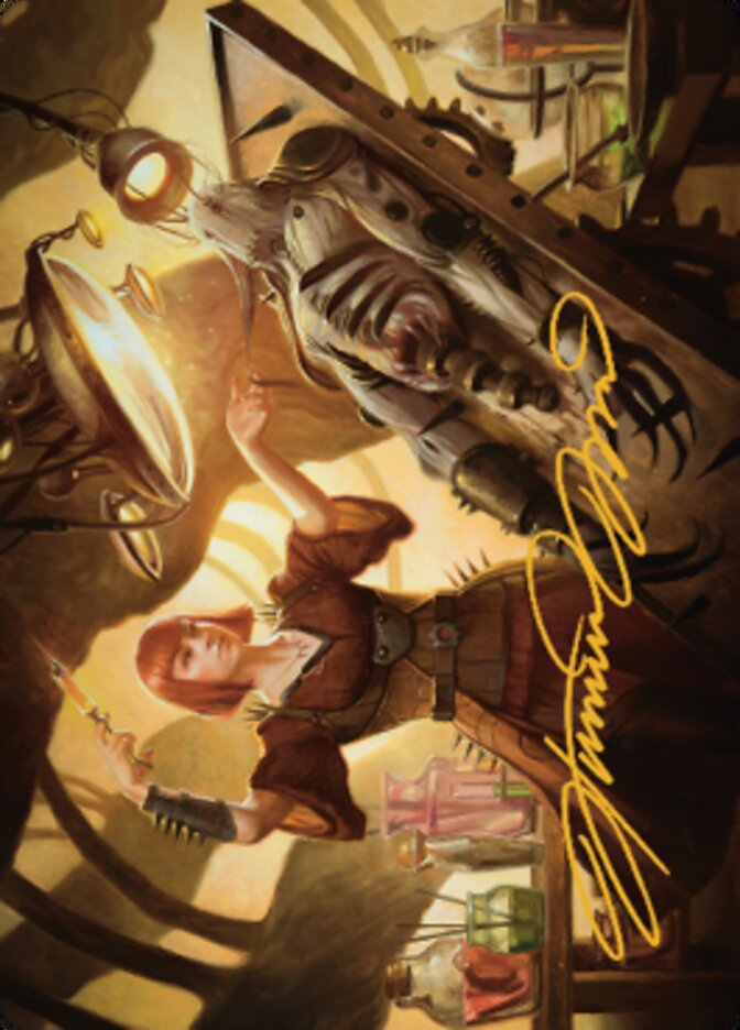 Ashnod, Flesh Mechanist Art Card (Gold-Stamped Signature) [The Brothers' War Art Series] | Mega City Incorporated