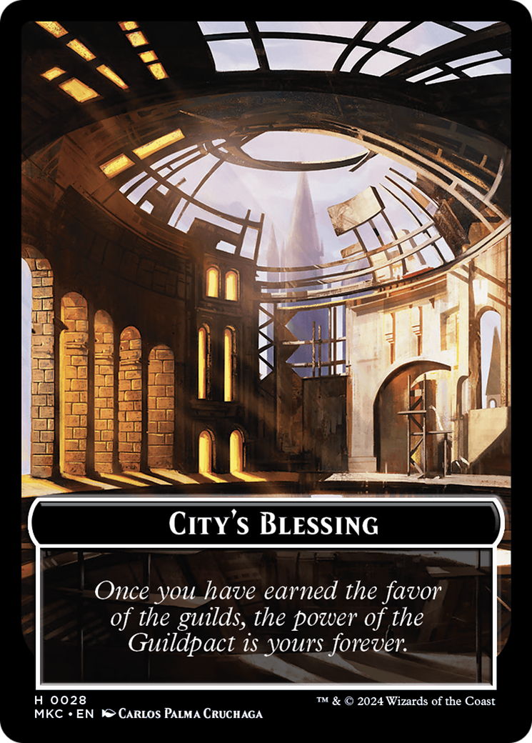 City's Blessing // Human Soldier Double-Sided Token [Murders at Karlov Manor Commander Tokens] | Mega City Incorporated