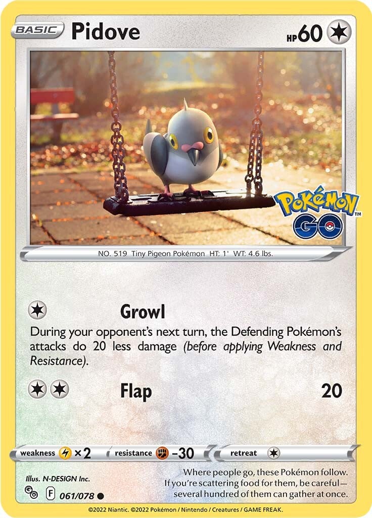 Pidove (061/078) [Pokémon GO] | Mega City Incorporated