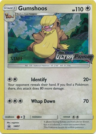Gumshoos (SM97) (Staff Prerelease Promo) [Sun & Moon: Black Star Promos] | Mega City Incorporated
