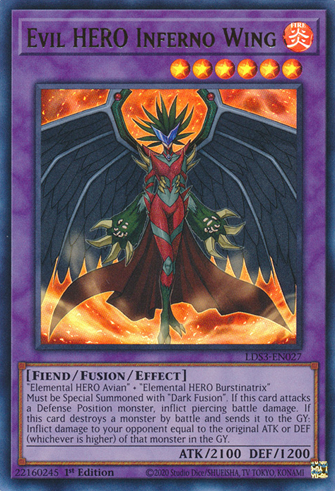 Evil HERO Inferno Wing [LDS3-EN027] Ultra Rare | Mega City Incorporated