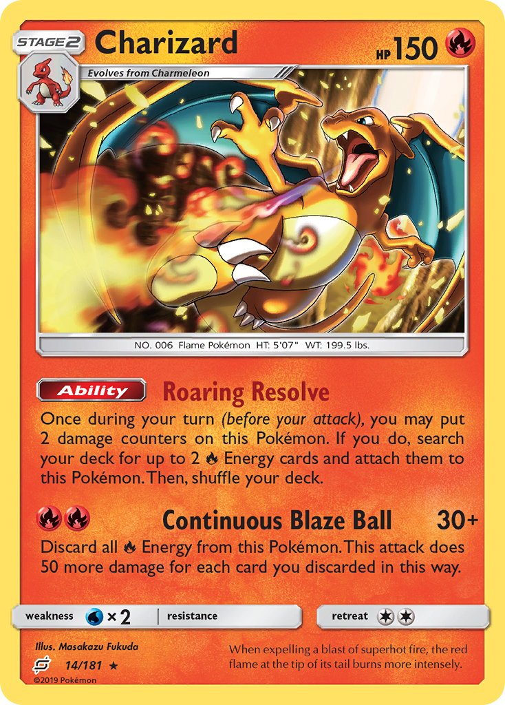 Charizard (14/181) (Theme Deck Exclusive) [Sun & Moon: Team Up] | Mega City Incorporated