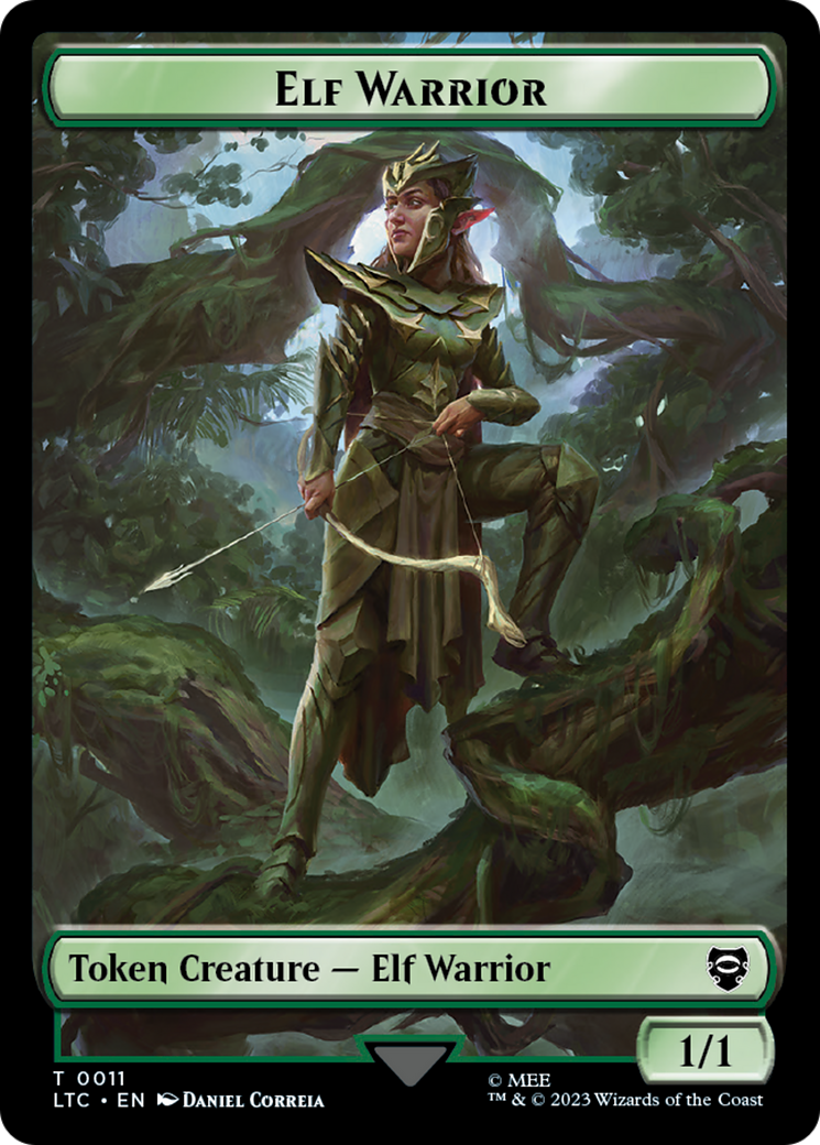 Elf Warrior // Bird Double Sided Token [The Lord of the Rings: Tales of Middle-Earth Commander Tokens] | Mega City Incorporated