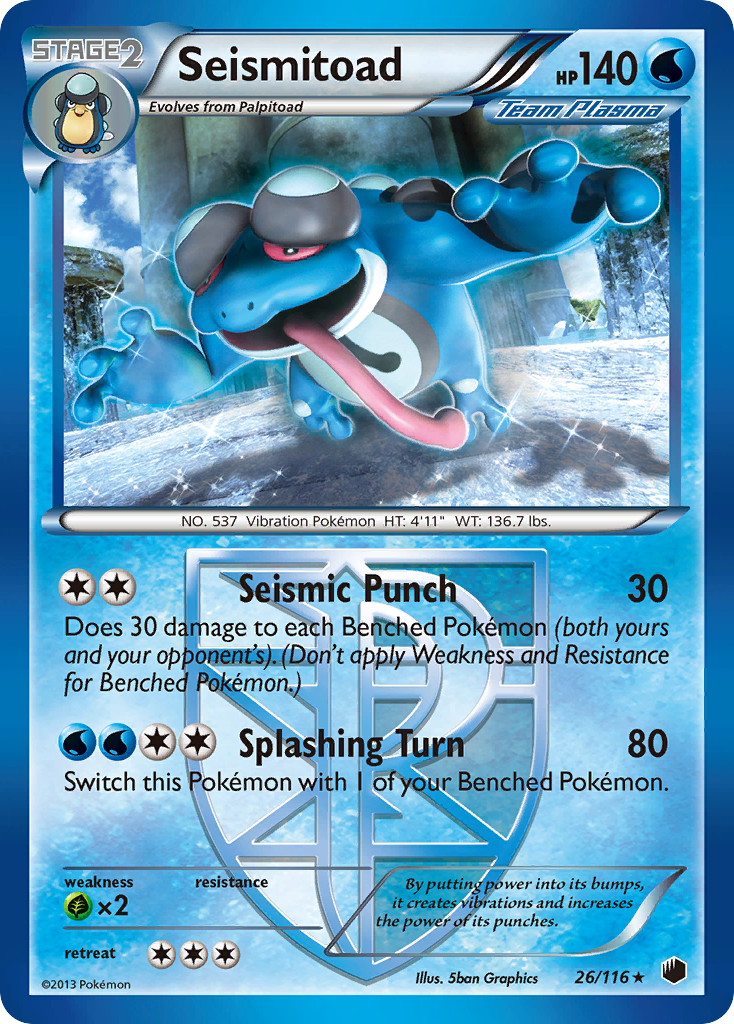 Seismitoad (26/116) [Black & White: Plasma Freeze] | Mega City Incorporated