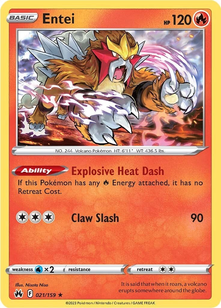 Entei (021/159) [Sword & Shield: Crown Zenith] | Mega City Incorporated